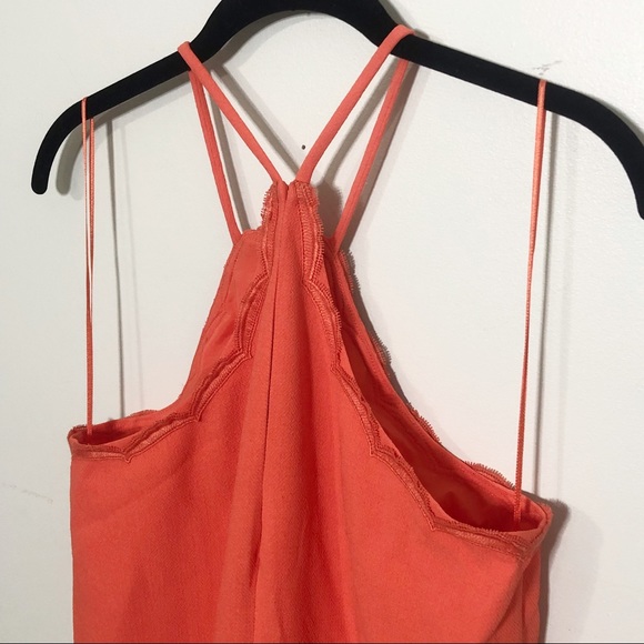 NWOT Trina Turk coral dress with Scalloped hem - Picture 7 of 7